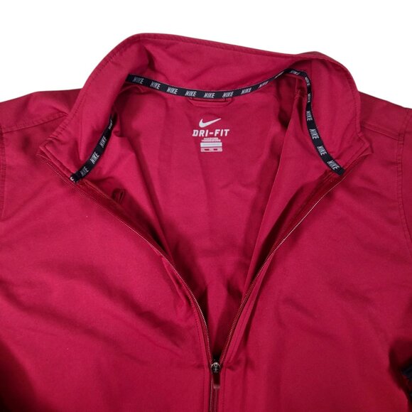 Nike Jacket Men 2XL XXL Red Full Zip Windbreaker Lightweight Pockets Dri-Fit * - Picture 6 of 10